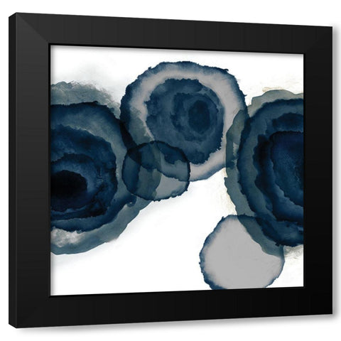 Blotted Ink II  Black Modern Wood Framed Art Print by Reeves, Tom