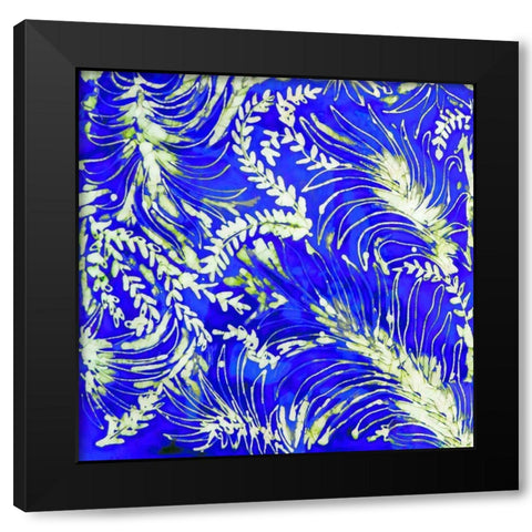 Palm Patterns I Black Modern Wood Framed Art Print with Double Matting by Gandhi, Ritika