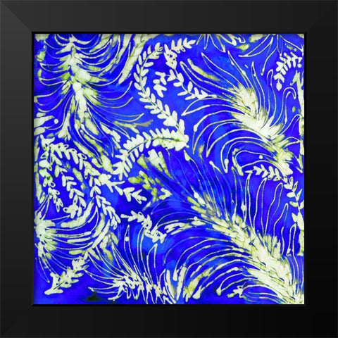 Palm Patterns I Black Modern Wood Framed Art Print by Gandhi, Ritika