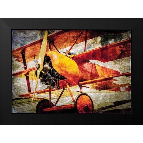Fokker Tri Black Modern Wood Framed Art Print by James, Richard