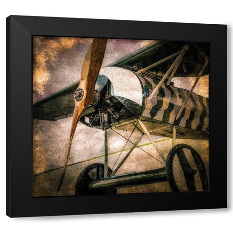 Fokker DVIII Black Modern Wood Framed Art Print with Double Matting by James, Richard