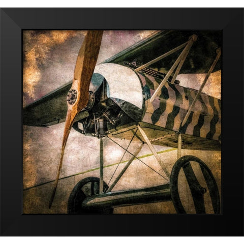 Fokker DVIII Black Modern Wood Framed Art Print by James, Richard