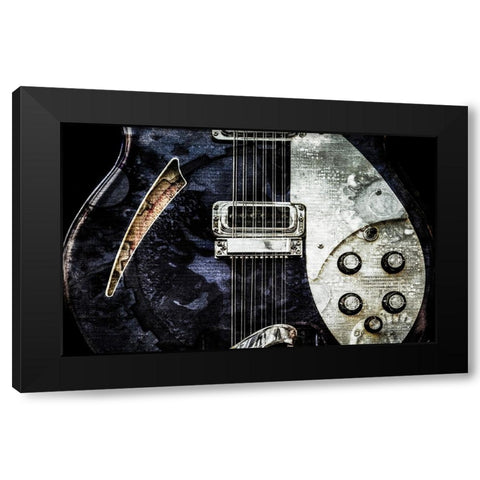 Grungy Rickenb  Black Modern Wood Framed Art Print with Double Matting by James, Richard