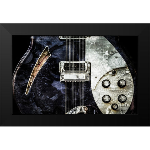 Grungy Rickenb  Black Modern Wood Framed Art Print by James, Richard