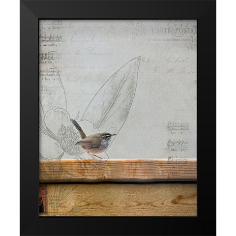 Wren I Black Modern Wood Framed Art Print by Cozart, Rebecca