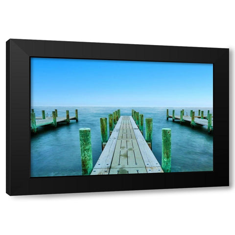 Three Piers Black Modern Wood Framed Art Print with Double Matting by McLoughlin, James