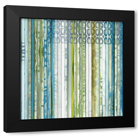 Vertical Ends Black Modern Wood Framed Art Print by Palmer, Ruth