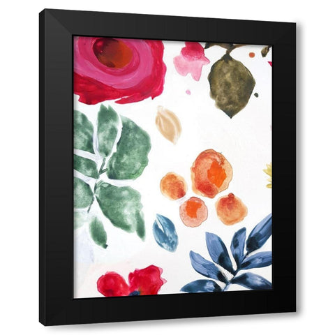 Voice of Flowers I Black Modern Wood Framed Art Print with Double Matting by Palmer, Ruth