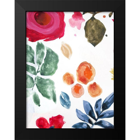 Voice of Flowers I Black Modern Wood Framed Art Print by Palmer, Ruth