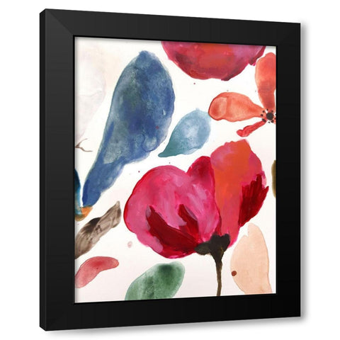 Voice of Flowers II Black Modern Wood Framed Art Print with Double Matting by Palmer, Ruth