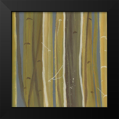 Birch Strips I Black Modern Wood Framed Art Print by Seikmann, Jenny