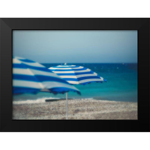 Summer Swim I Black Modern Wood Framed Art Print by Schenck, Robert