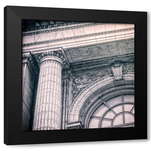 Power II Black Modern Wood Framed Art Print with Double Matting by Schenck, Robert