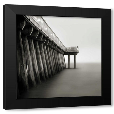 Hermosa Pier Black Modern Wood Framed Art Print by Settle, Shane