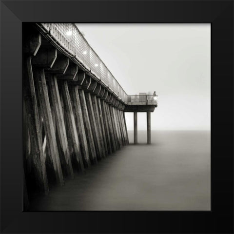 Hermosa Pier Black Modern Wood Framed Art Print by Settle, Shane