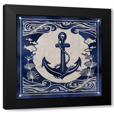 Ink Anchor Black Modern Wood Framed Art Print by Selkirk, Edward
