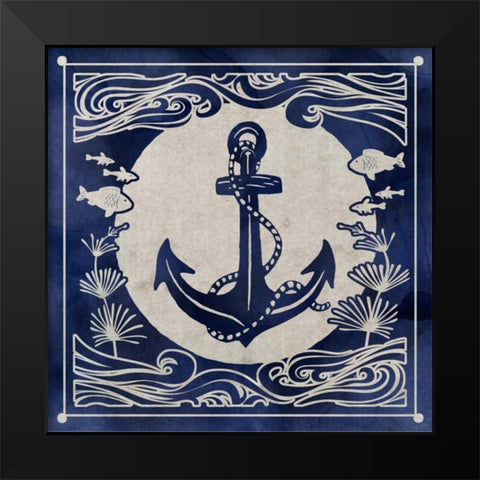 Ink Anchor Black Modern Wood Framed Art Print by Selkirk, Edward