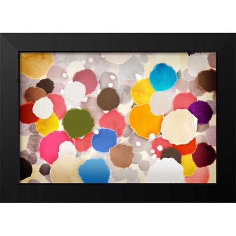 Confetti Black Modern Wood Framed Art Print by Selkirk, Edward