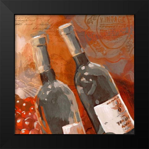 Red Wine II Black Modern Wood Framed Art Print by Selkirk, Edward