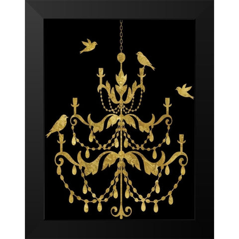 Deckled Gold I Black Modern Wood Framed Art Print by Selkirk, Edward