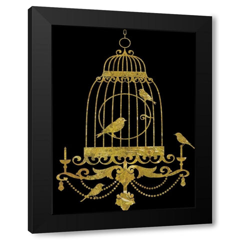Decekled Gold II Black Modern Wood Framed Art Print by Selkirk, Edward