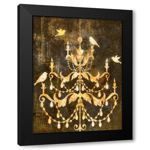 Deco Gold Distress I Black Modern Wood Framed Art Print by Selkirk, Edward