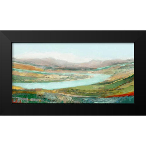 Aerial Landscape Black Modern Wood Framed Art Print by Selkirk, Edward
