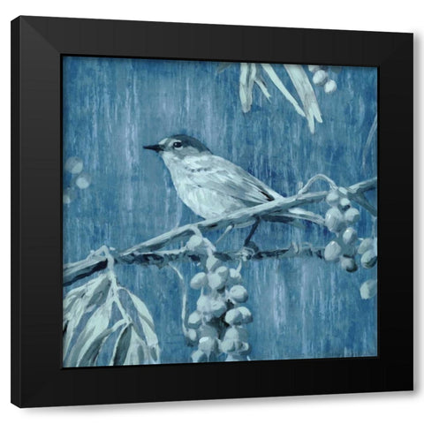 Denim Songbird I Black Modern Wood Framed Art Print with Double Matting by Selkirk, Edward