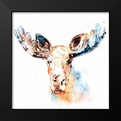 Watercolour Moose Black Modern Wood Framed Art Print by Selkirk, Edward