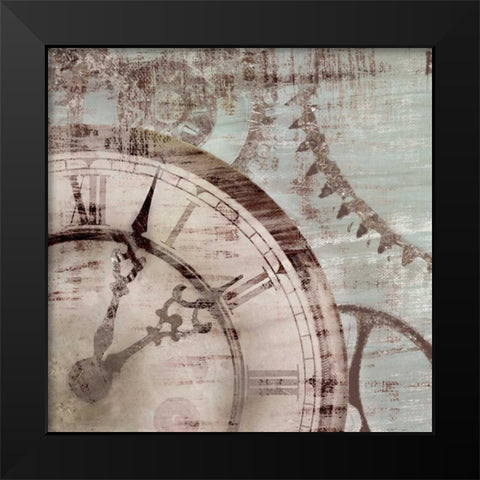 Tick Tock II Black Modern Wood Framed Art Print by Selkirk, Edward