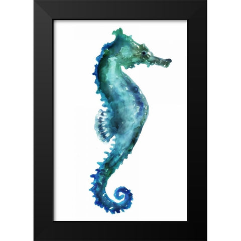 Sea Horse Black Modern Wood Framed Art Print by Selkirk, Edward