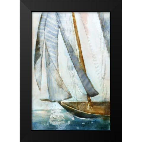 Sailboat Blues I Black Modern Wood Framed Art Print by Selkirk, Edward