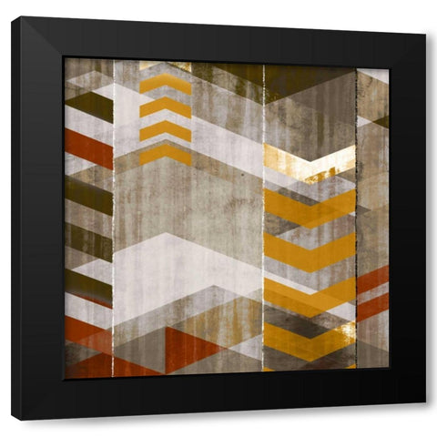 Chevron Serenade I Black Modern Wood Framed Art Print with Double Matting by Selkirk, Edward
