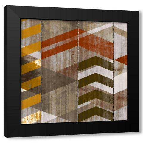 Chevron Serenade II Black Modern Wood Framed Art Print with Double Matting by Selkirk, Edward