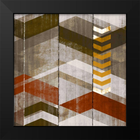 Chevron Serenade III Black Modern Wood Framed Art Print by Selkirk, Edward