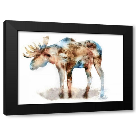 Moose Black Modern Wood Framed Art Print by Selkirk, Edward