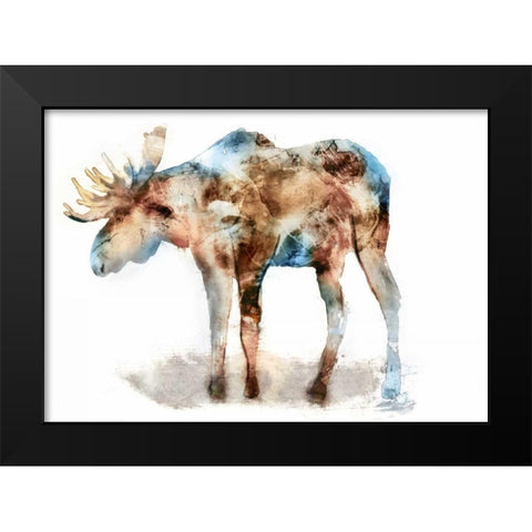 Moose Black Modern Wood Framed Art Print by Selkirk, Edward