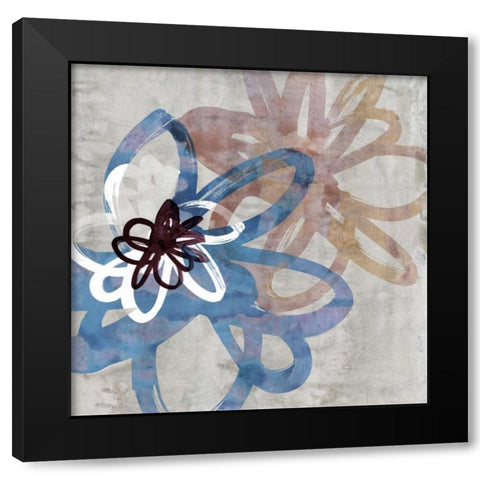 Scribbled Floral I Black Modern Wood Framed Art Print by Selkirk, Edward