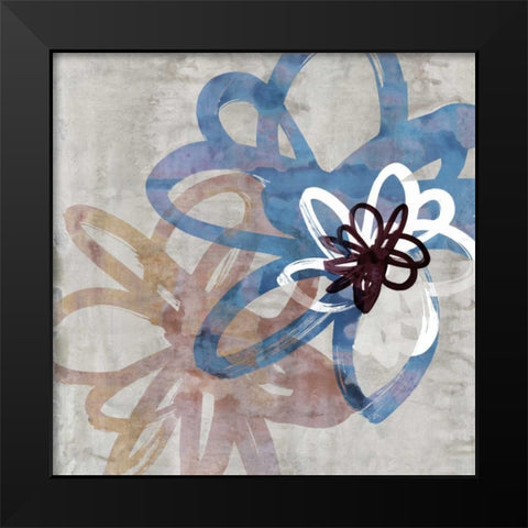 Scribbled Floral II Black Modern Wood Framed Art Print by Selkirk, Edward