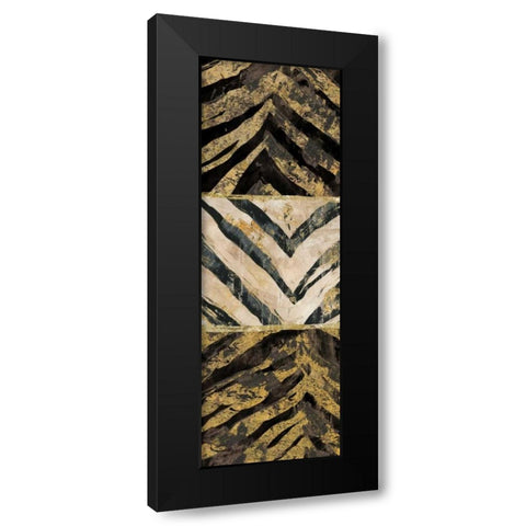 Zebra Squares I Black Modern Wood Framed Art Print by Selkirk, Edward