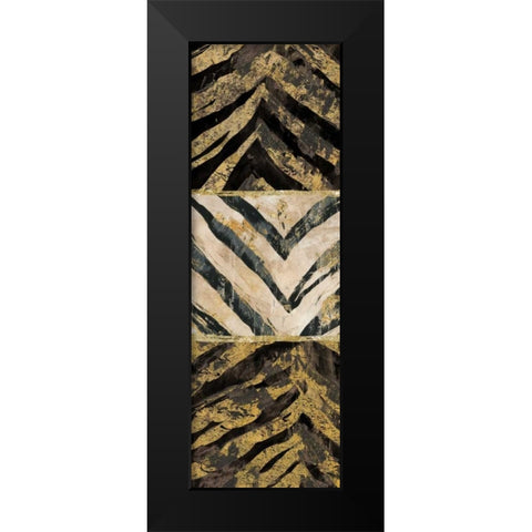 Zebra Squares I Black Modern Wood Framed Art Print by Selkirk, Edward