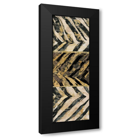 Zebra Squares II Black Modern Wood Framed Art Print with Double Matting by Selkirk, Edward