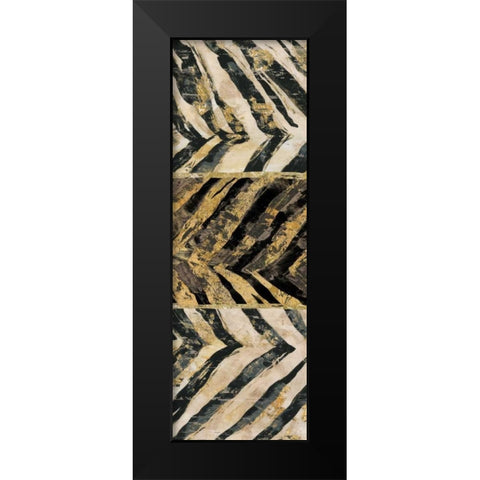 Zebra Squares II Black Modern Wood Framed Art Print by Selkirk, Edward
