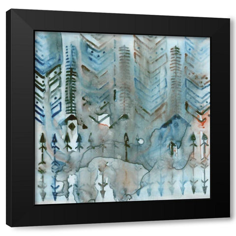 Mezzoteal II Black Modern Wood Framed Art Print by Selkirk, Edward