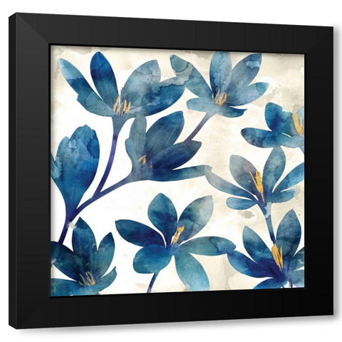 Veranda Blue I Black Modern Wood Framed Art Print with Double Matting by Selkirk, Edward