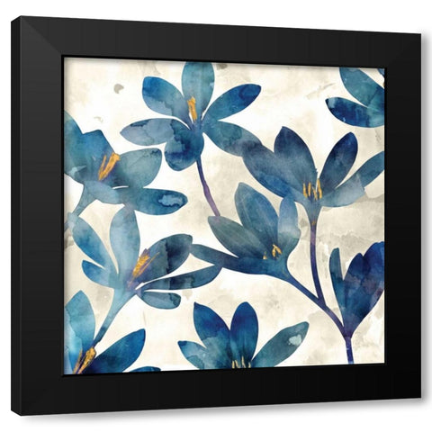 Veranda Blue II Black Modern Wood Framed Art Print with Double Matting by Selkirk, Edward