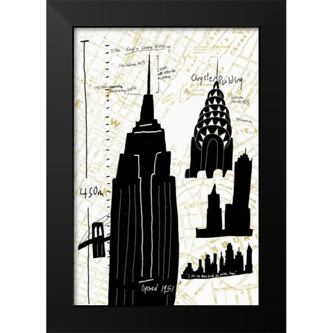 NY Deco I Black Modern Wood Framed Art Print by Selkirk, Edward