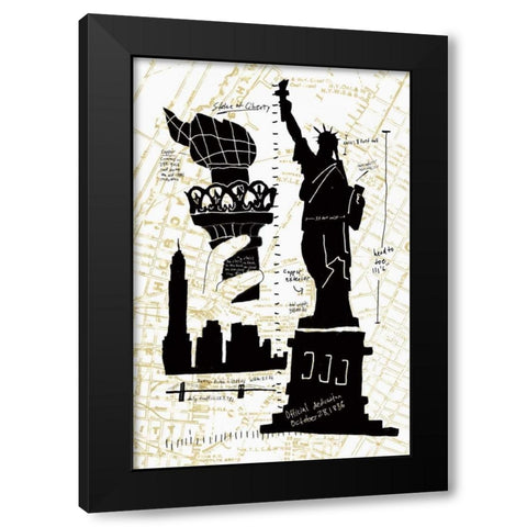 NY Deco II Black Modern Wood Framed Art Print by Selkirk, Edward