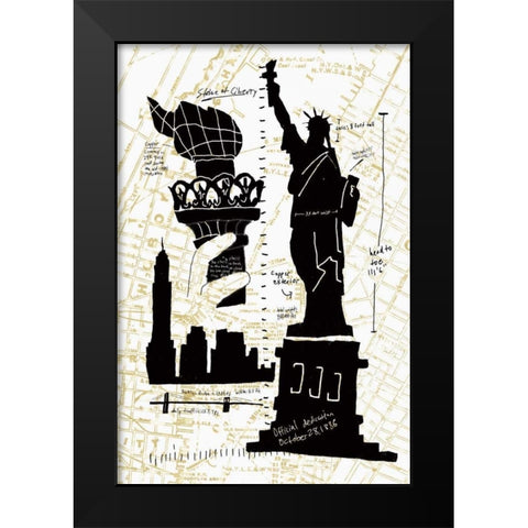 NY Deco II Black Modern Wood Framed Art Print by Selkirk, Edward
