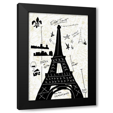 Paris Gold I Black Modern Wood Framed Art Print by Selkirk, Edward